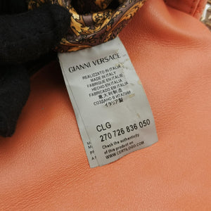 Pre-owned VERSACE Vanitas Medusa Orange leather  shoulderbag | stylenewstar