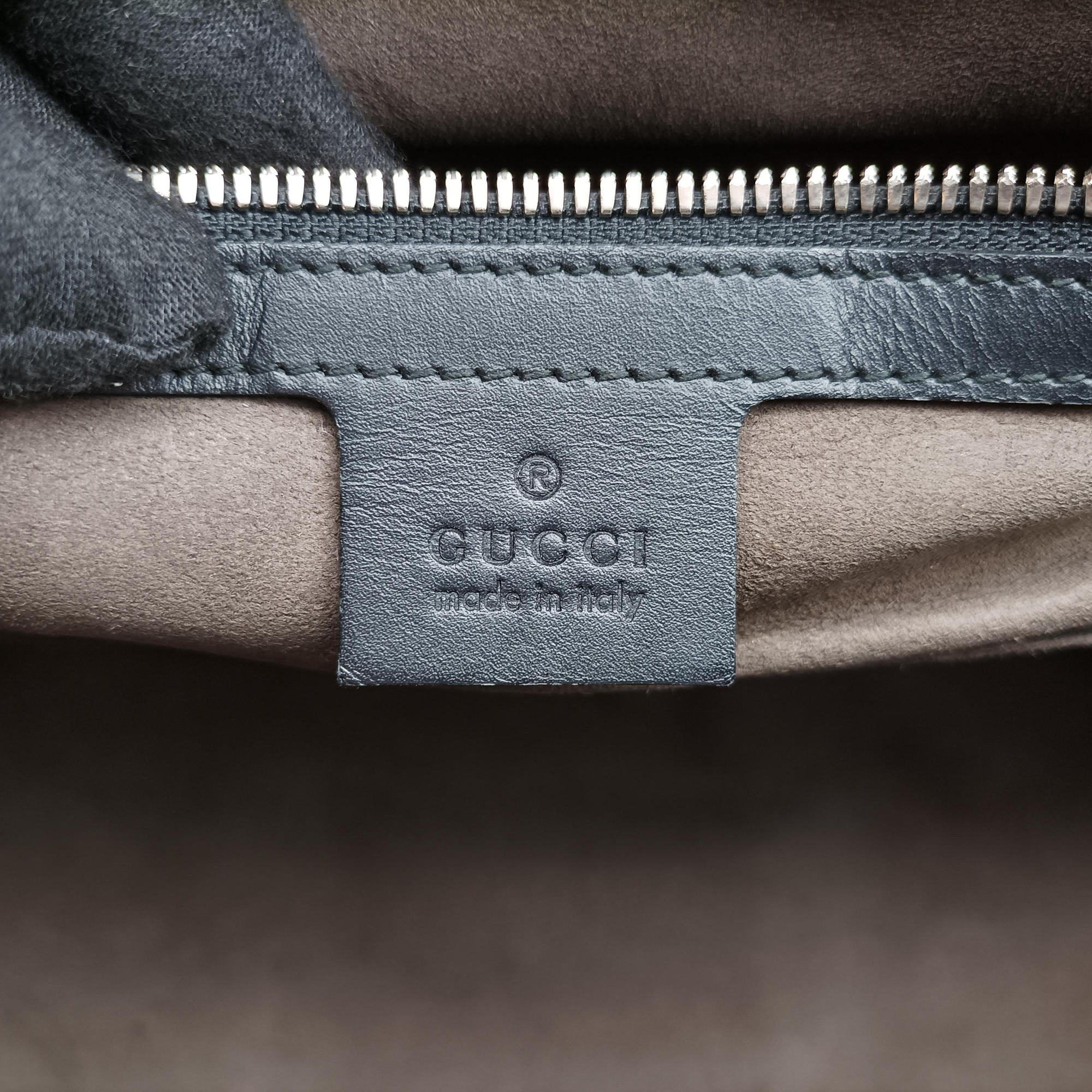 Pre-owned Gucci KALEIDO beige×black PVC coated canvas×Leather 406384 handbag | stylenewstar