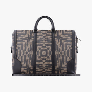 Pre-owned Gucci KALEIDO beige×black PVC coated canvas×Leather 406384 handbag | stylenewstar