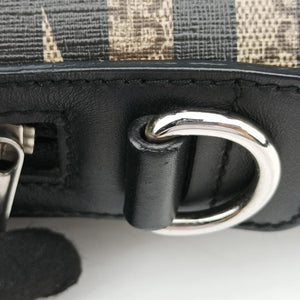 Pre-owned Gucci KALEIDO beige×black PVC coated canvas×Leather 406384 handbag | stylenewstar