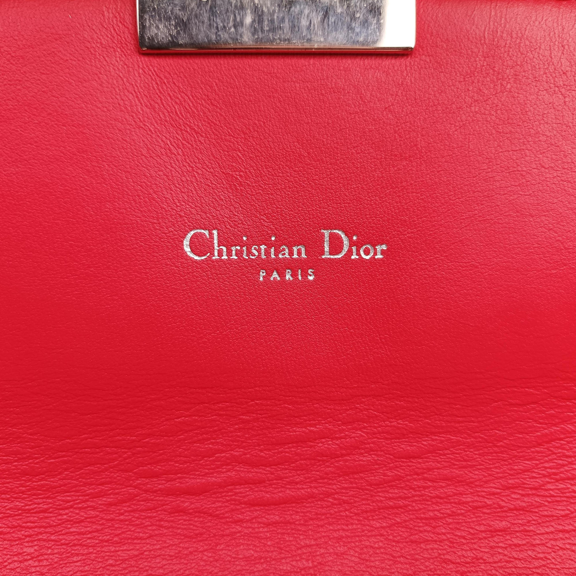 Vintage Christian Dior Miss Dior CANNAGE New Lock Rose lambskin  shoulderbag | stylenewstar