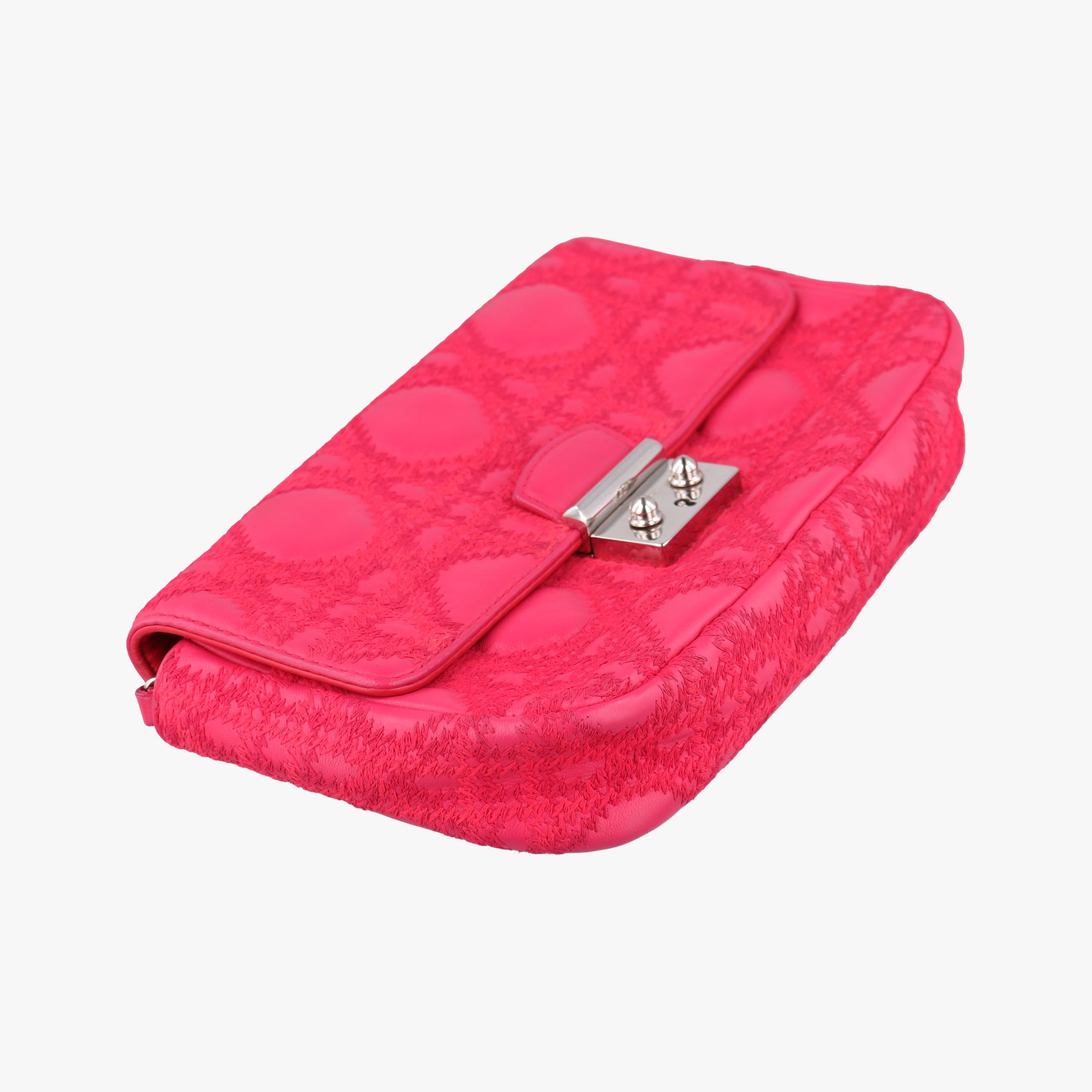 Vintage Christian Dior Miss Dior CANNAGE New Lock Rose lambskin  shoulderbag | stylenewstar