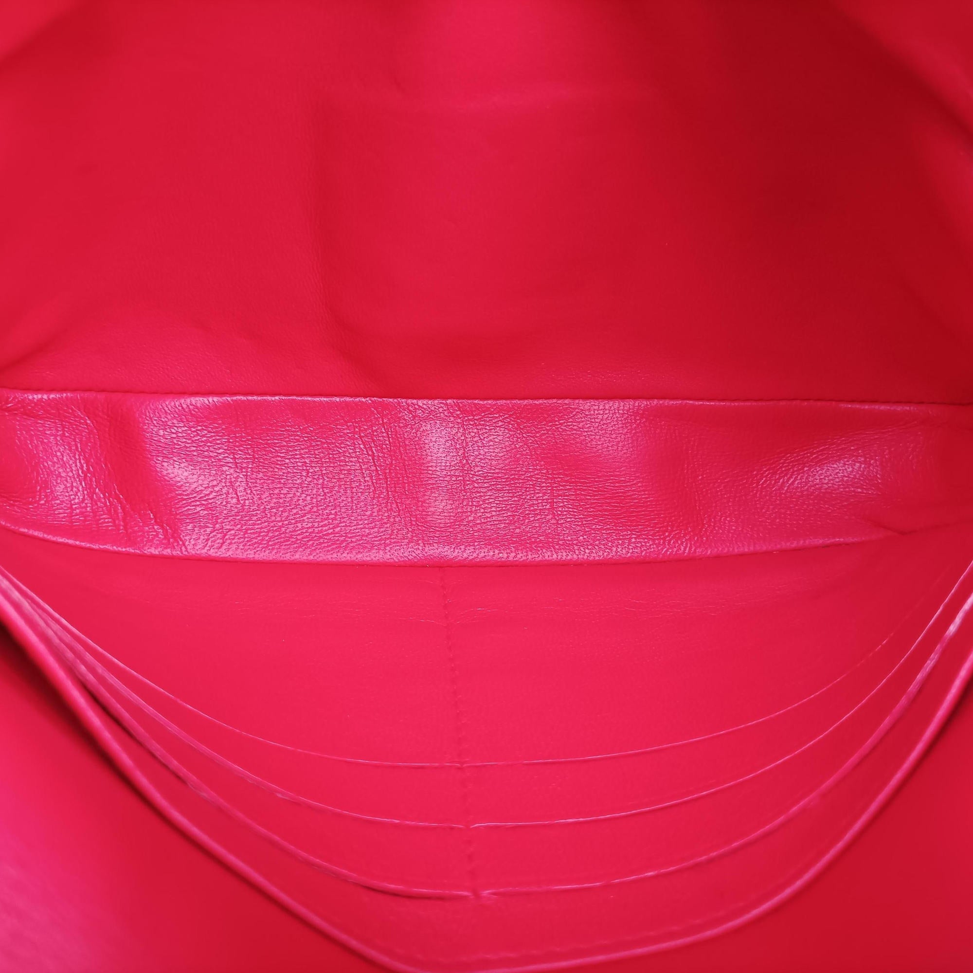 Vintage Christian Dior Miss Dior CANNAGE New Lock Rose lambskin  shoulderbag | stylenewstar