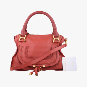 Pre-owned Chloe Mercy Red Leather  shoulderbag | stylenewstar