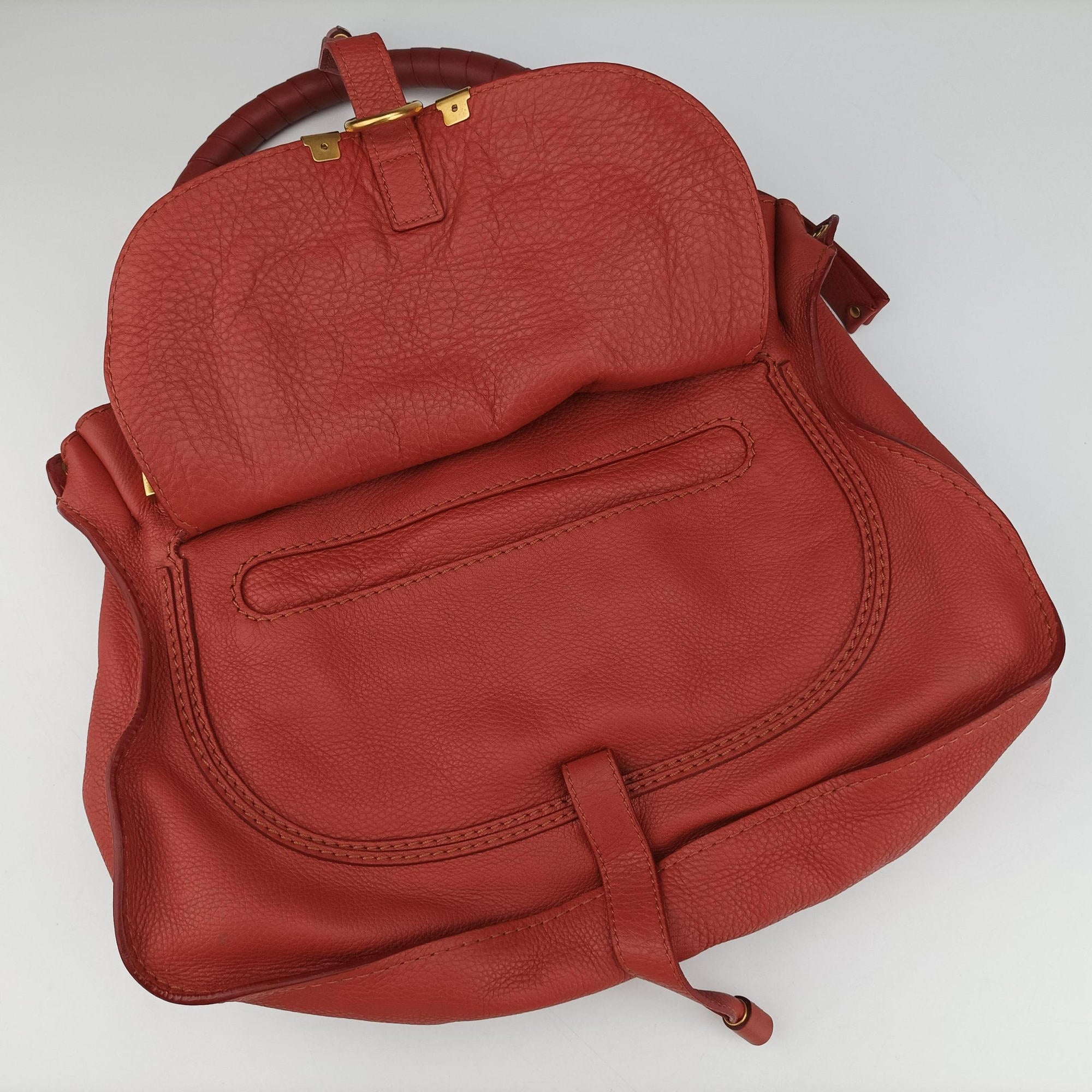 Pre-owned Chloe Mercy Red Leather  shoulderbag | stylenewstar