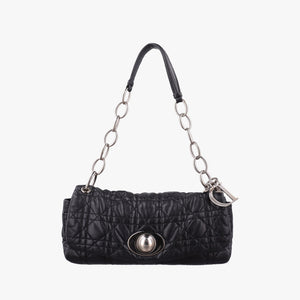 Pre-owned Christian Dior Rendezvous Black Lambskin  shoulderbag | stylenewstar