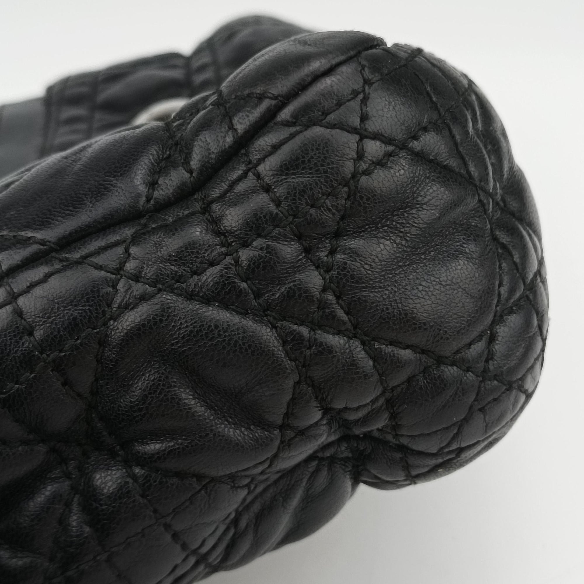 Pre-owned Christian Dior Rendezvous Black Lambskin  shoulderbag | stylenewstar