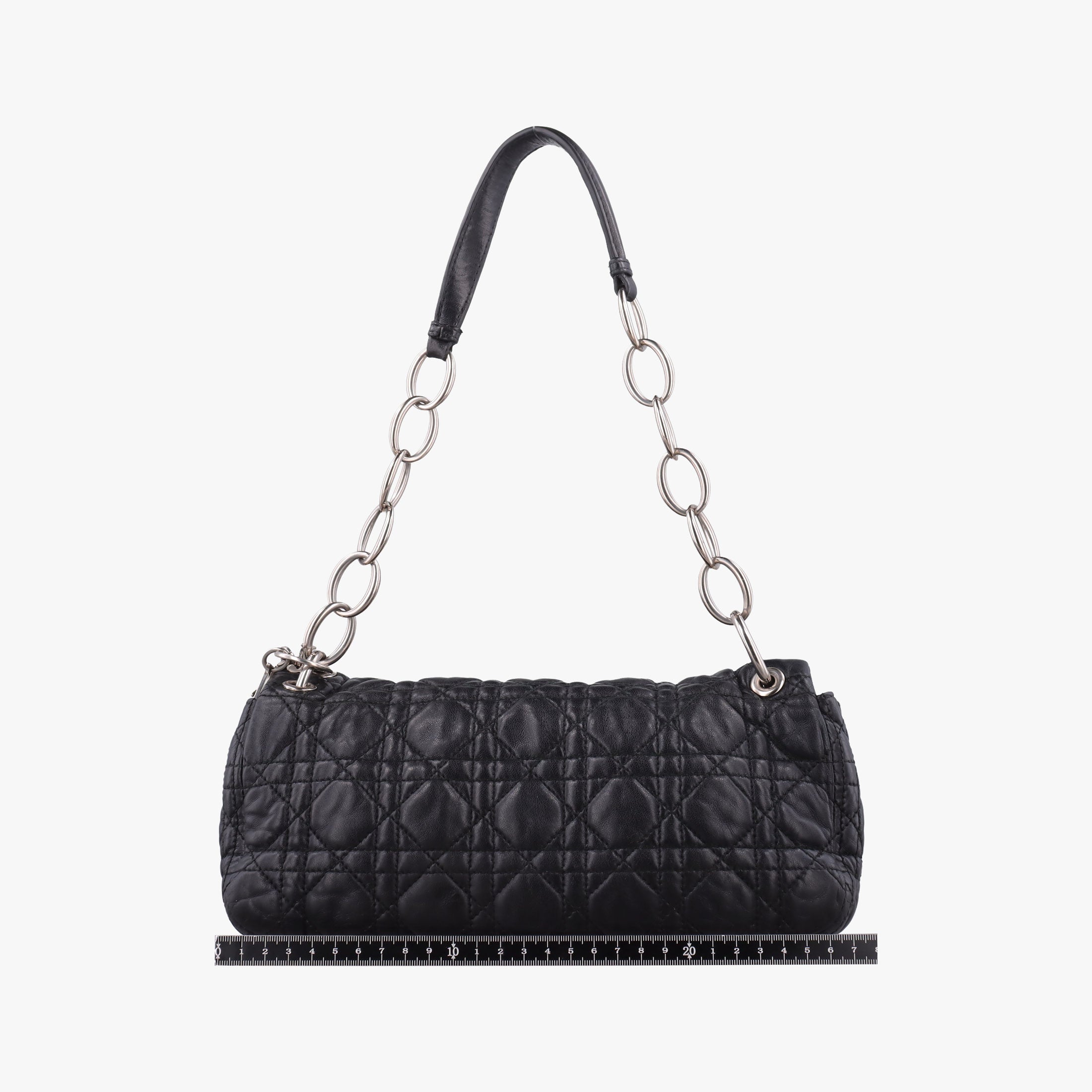 Pre-owned Christian Dior Rendezvous Black Lambskin  shoulderbag | stylenewstar