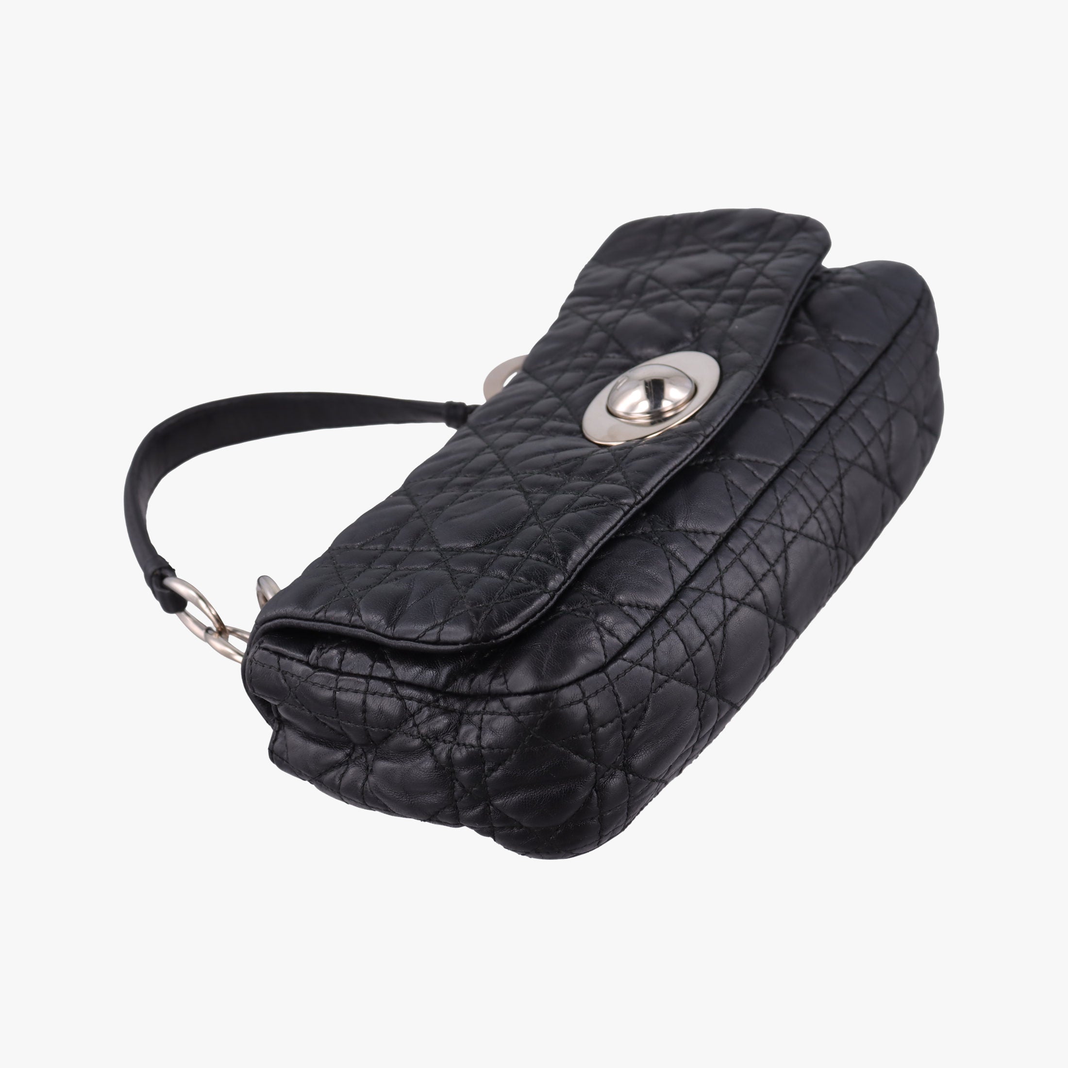 Pre-owned Christian Dior Rendezvous Black Lambskin  shoulderbag | stylenewstar