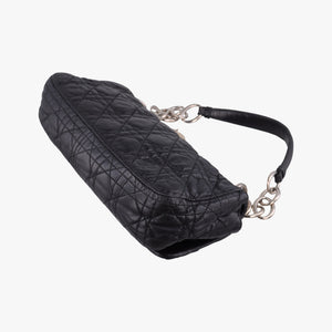Pre-owned Christian Dior Rendezvous Black Lambskin  shoulderbag | stylenewstar