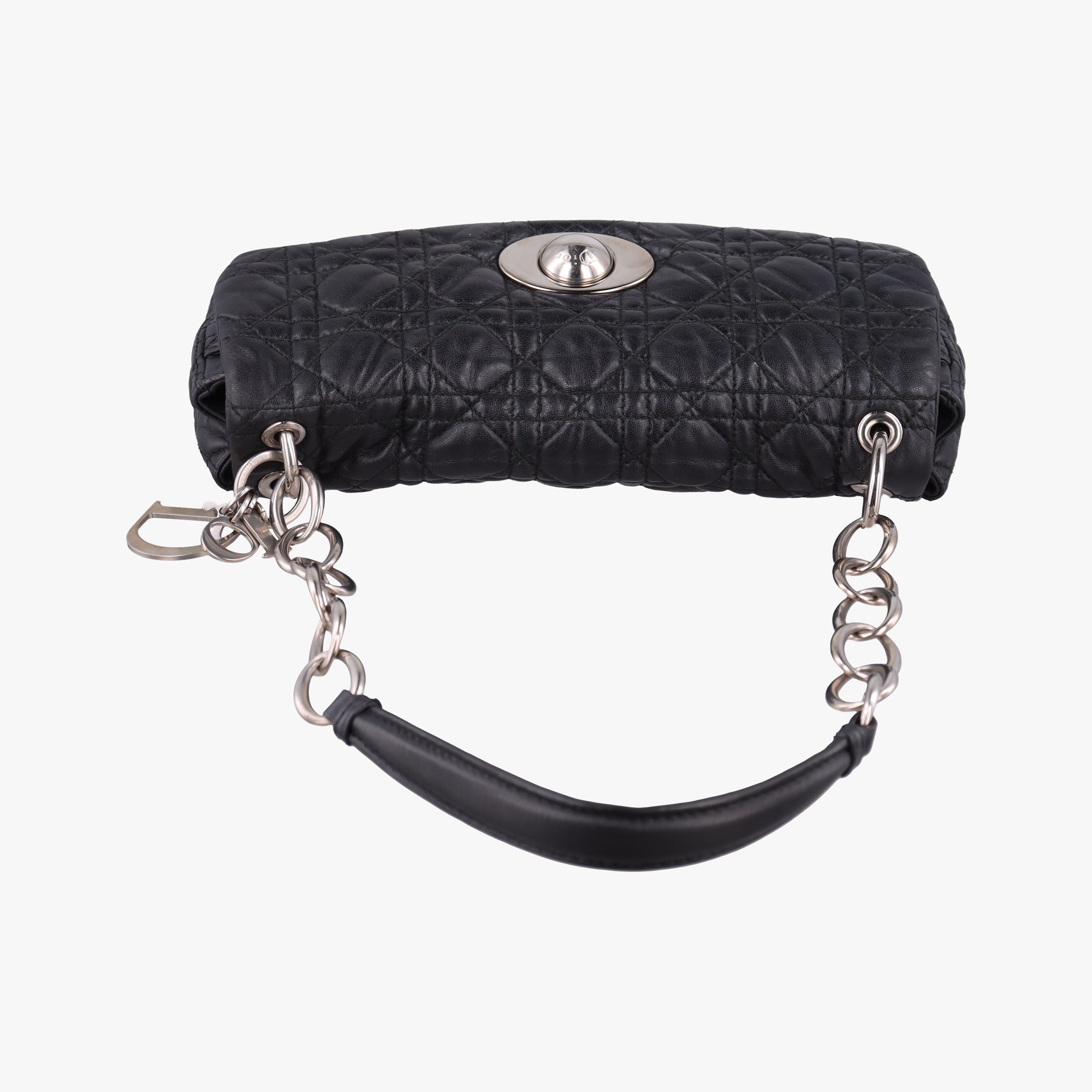 Pre-owned Christian Dior Rendezvous Black Lambskin  shoulderbag | stylenewstar