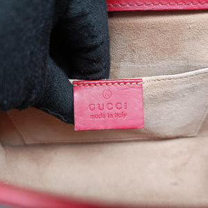 Pre-owned Gucci Sylvie Red×navy Leather 470270 shoulderbag | stylenewstar