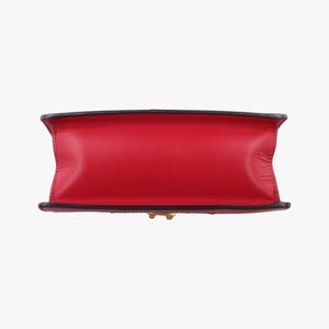 Pre-owned Gucci Sylvie Red×navy Leather 470270 shoulderbag | stylenewstar