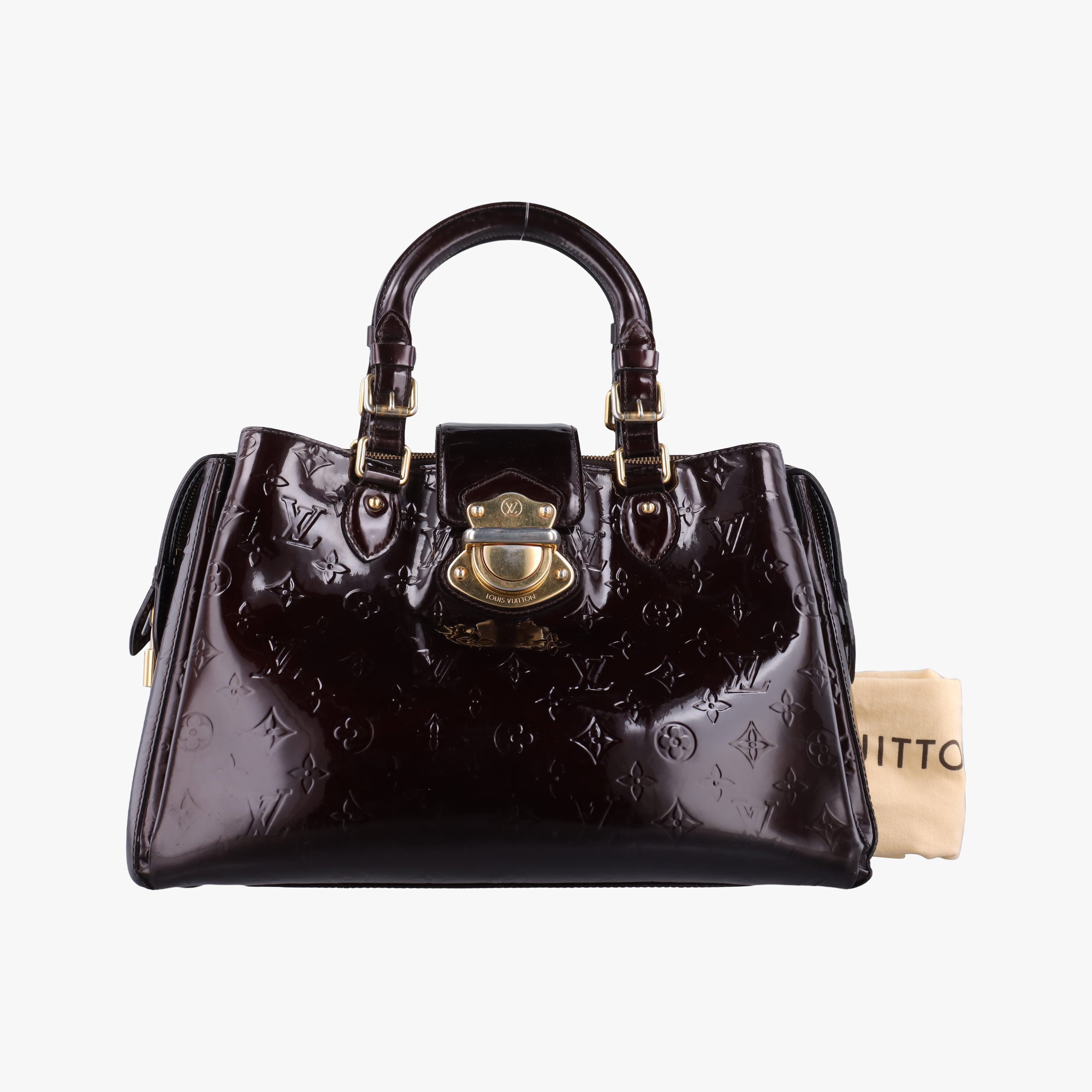 Pre-owned Louis Vuitton Melrose Avenue AMARANTE Vernis M93757 handbag | stylenewstar