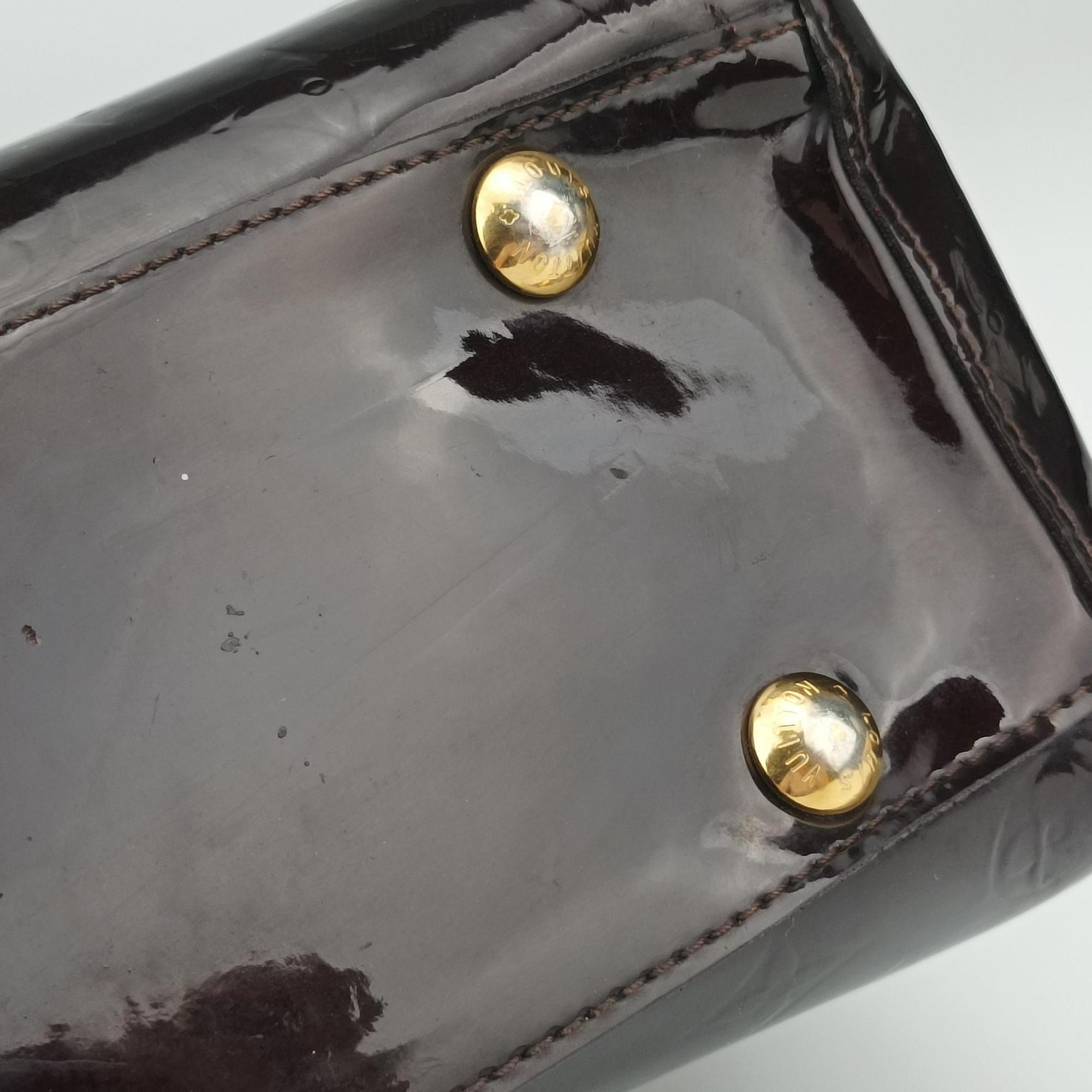 Pre-owned Louis Vuitton Melrose Avenue AMARANTE Vernis M93757 handbag | stylenewstar