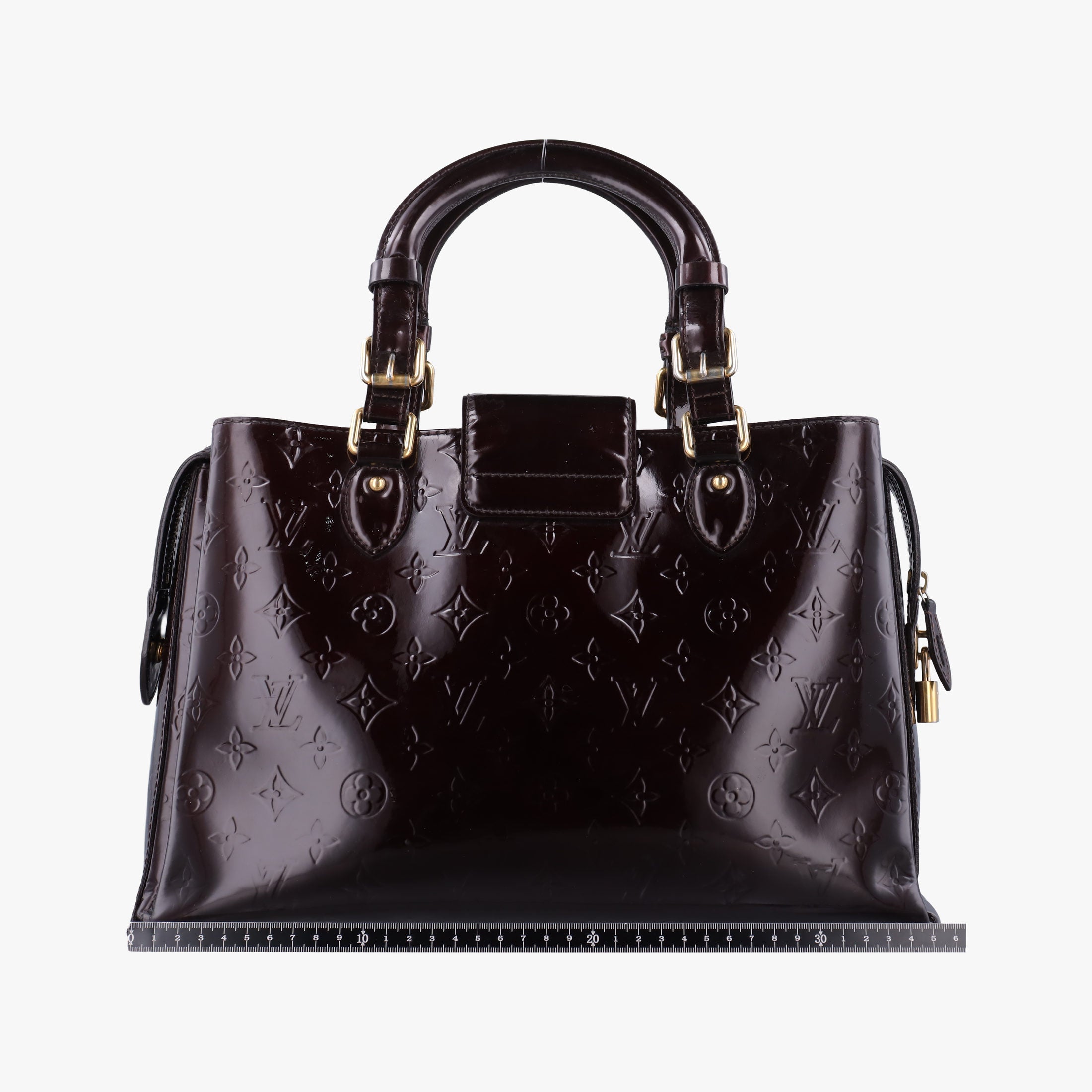 Pre-owned Louis Vuitton Melrose Avenue AMARANTE Vernis M93757 handbag | stylenewstar