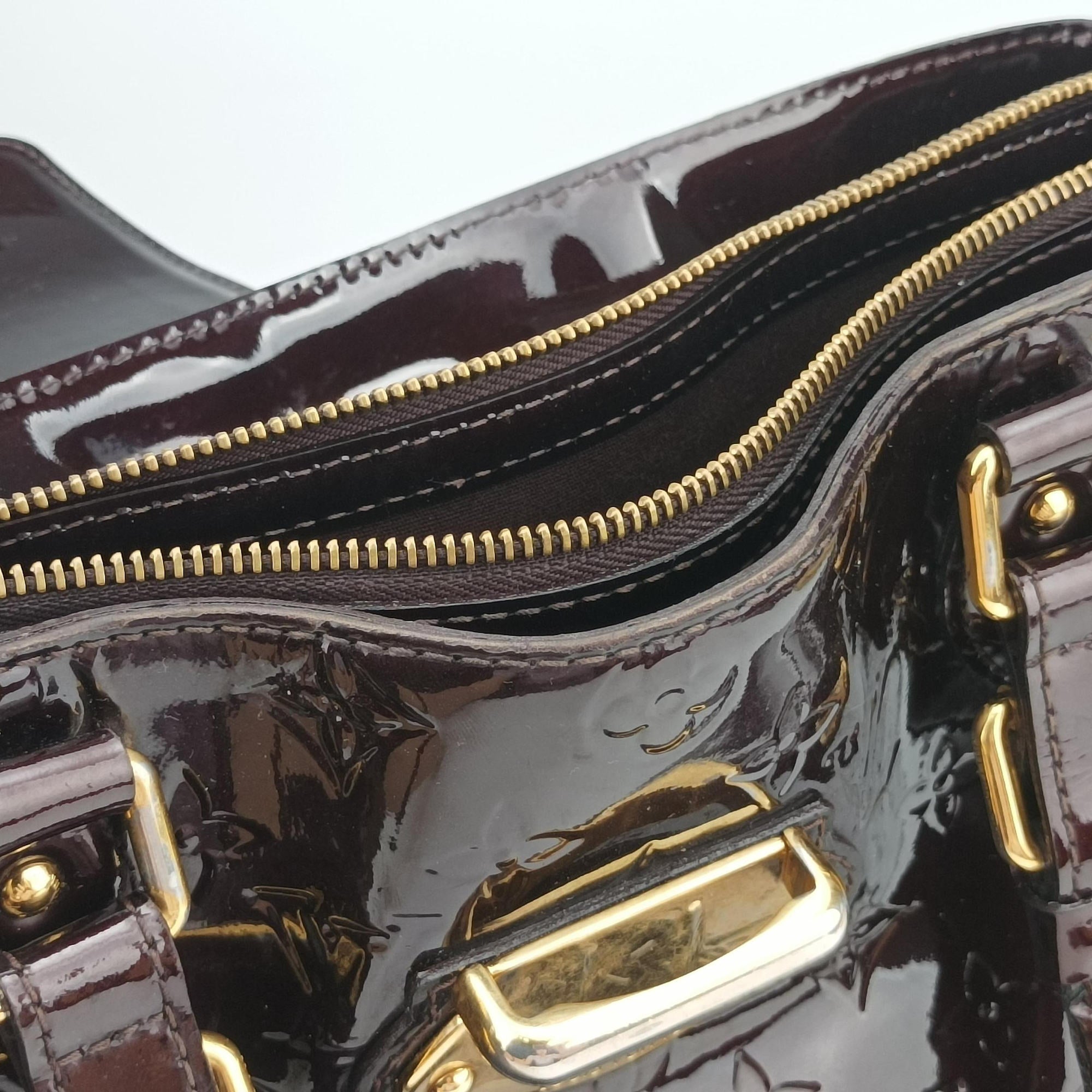 Pre-owned Louis Vuitton Melrose Avenue AMARANTE Vernis M93757 handbag | stylenewstar