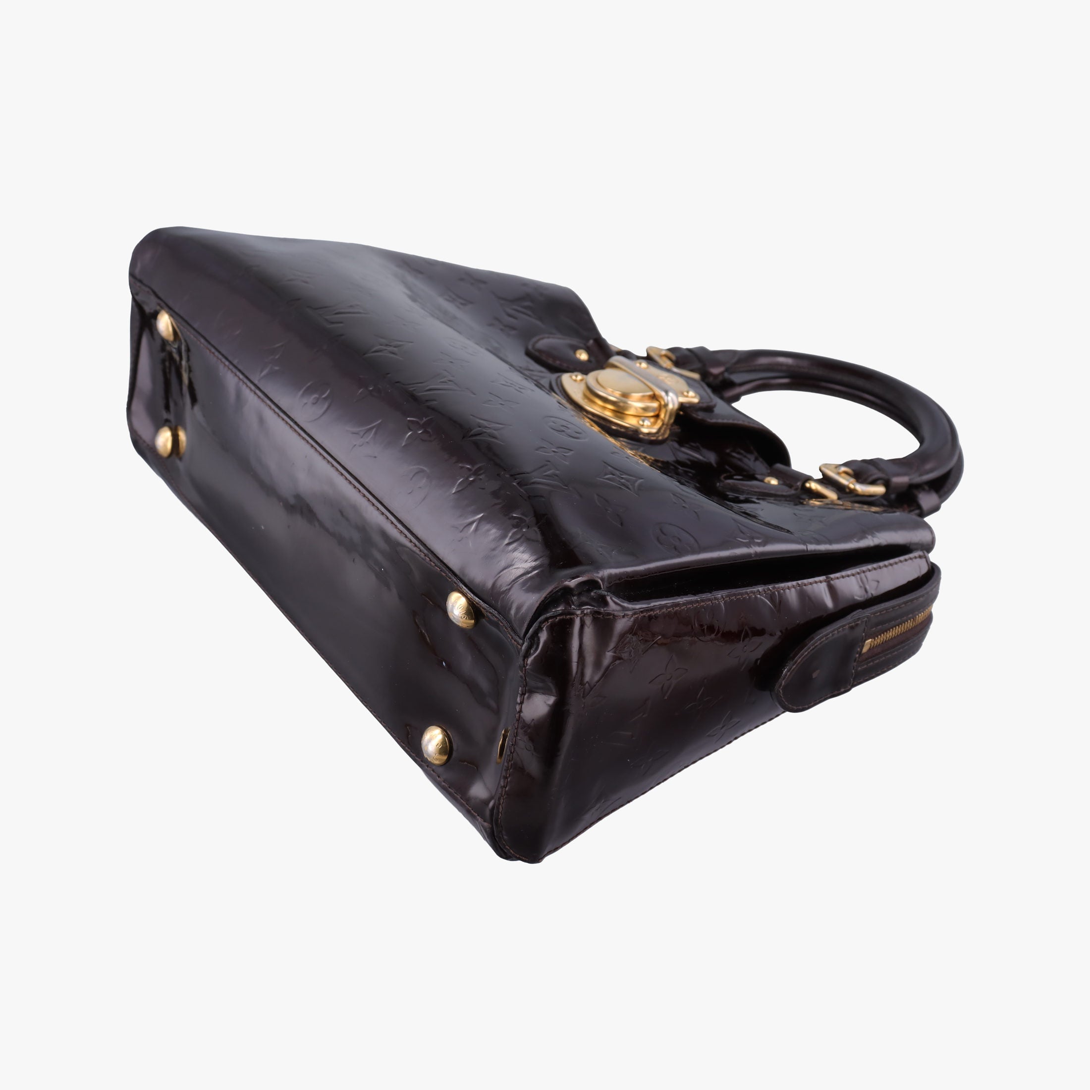 Pre-owned Louis Vuitton Melrose Avenue AMARANTE Vernis M93757 handbag | stylenewstar