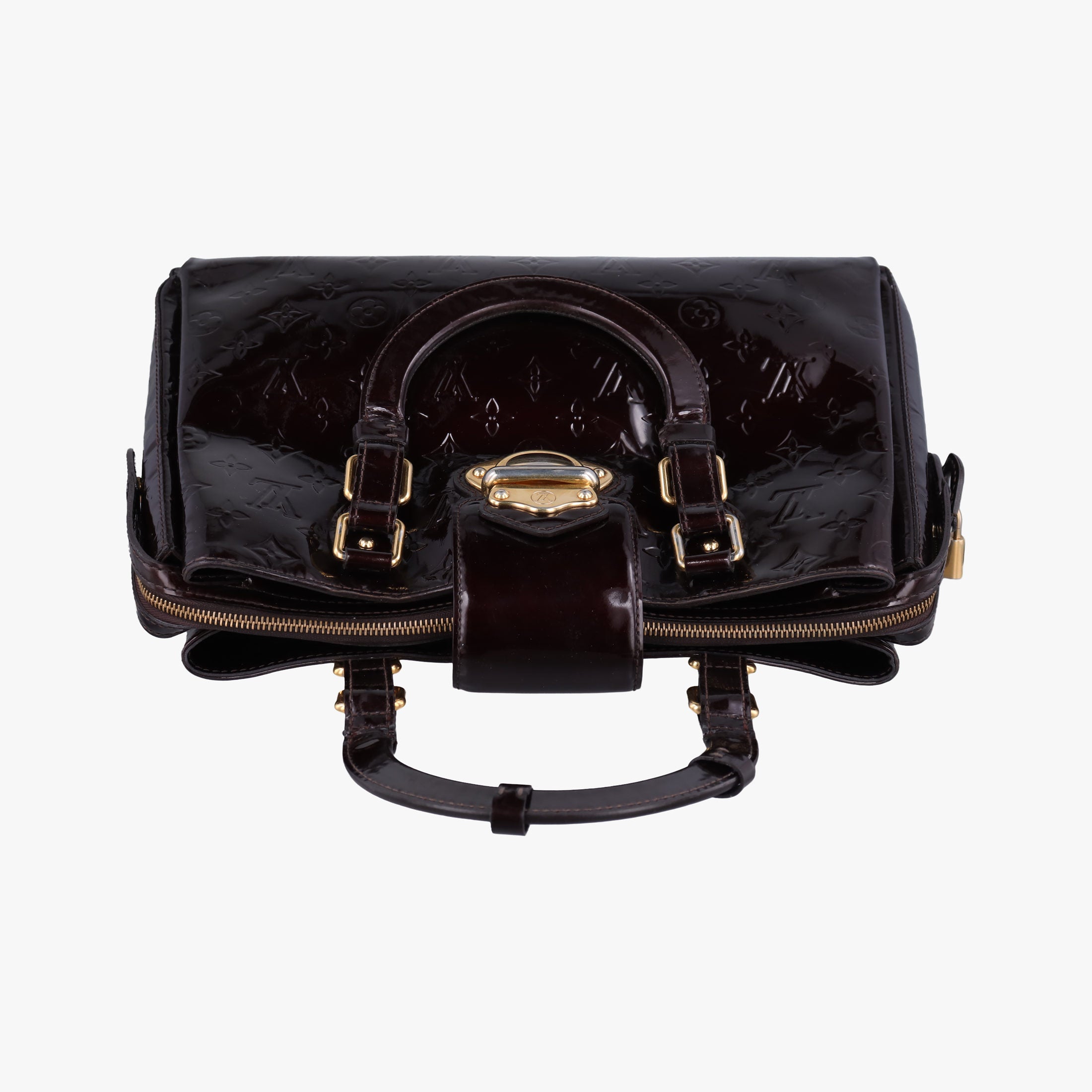 Pre-owned Louis Vuitton Melrose Avenue AMARANTE Vernis M93757 handbag | stylenewstar