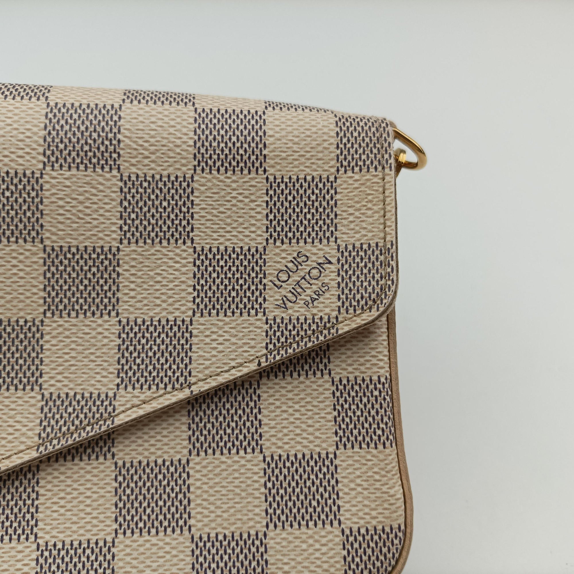 Pre-owned Louis Vuitton Pochette Felicie Azur Damier Canvas N63106 shoulderbag | stylenewstar