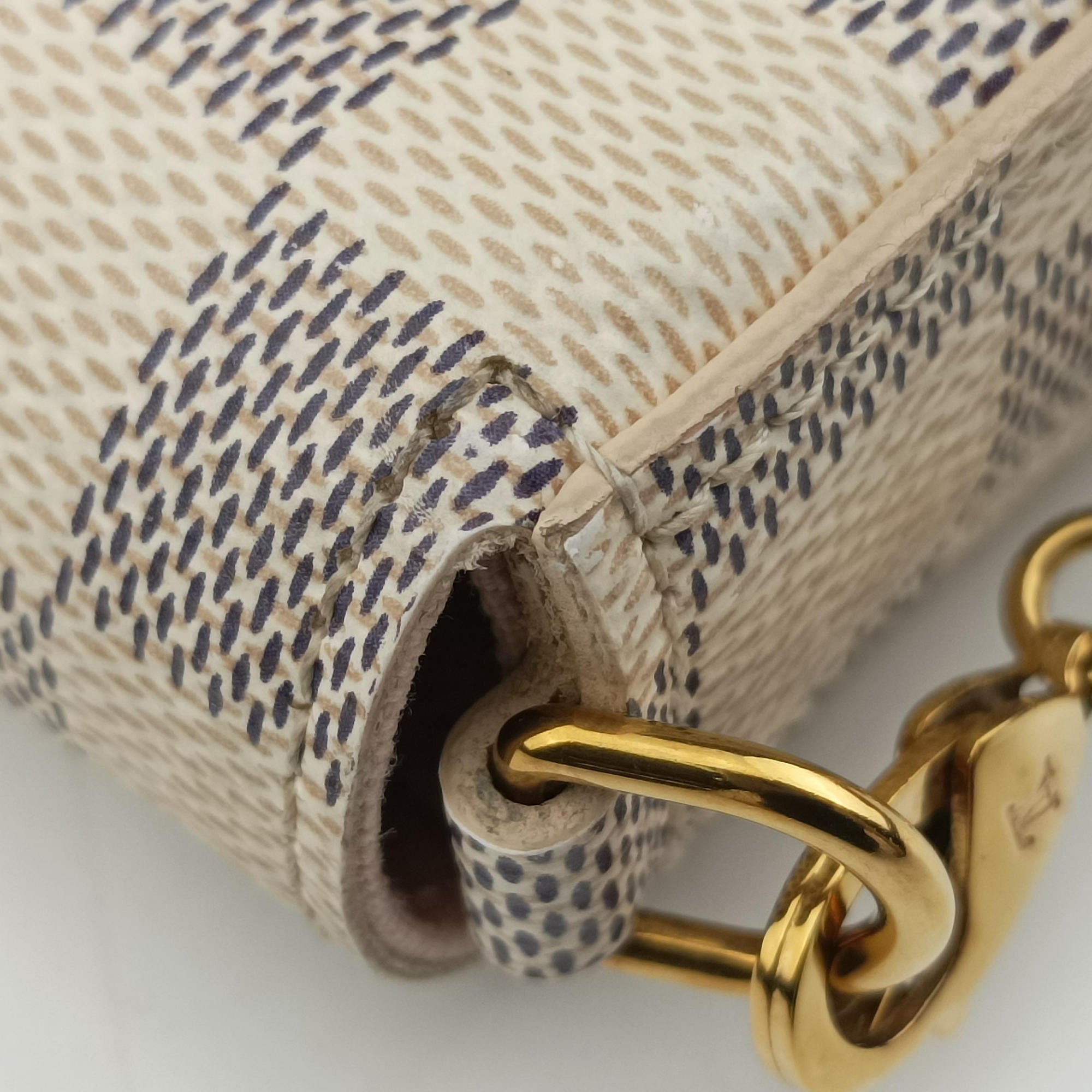Pre-owned Louis Vuitton Pochette Felicie Azur Damier Canvas N63106 shoulderbag | stylenewstar