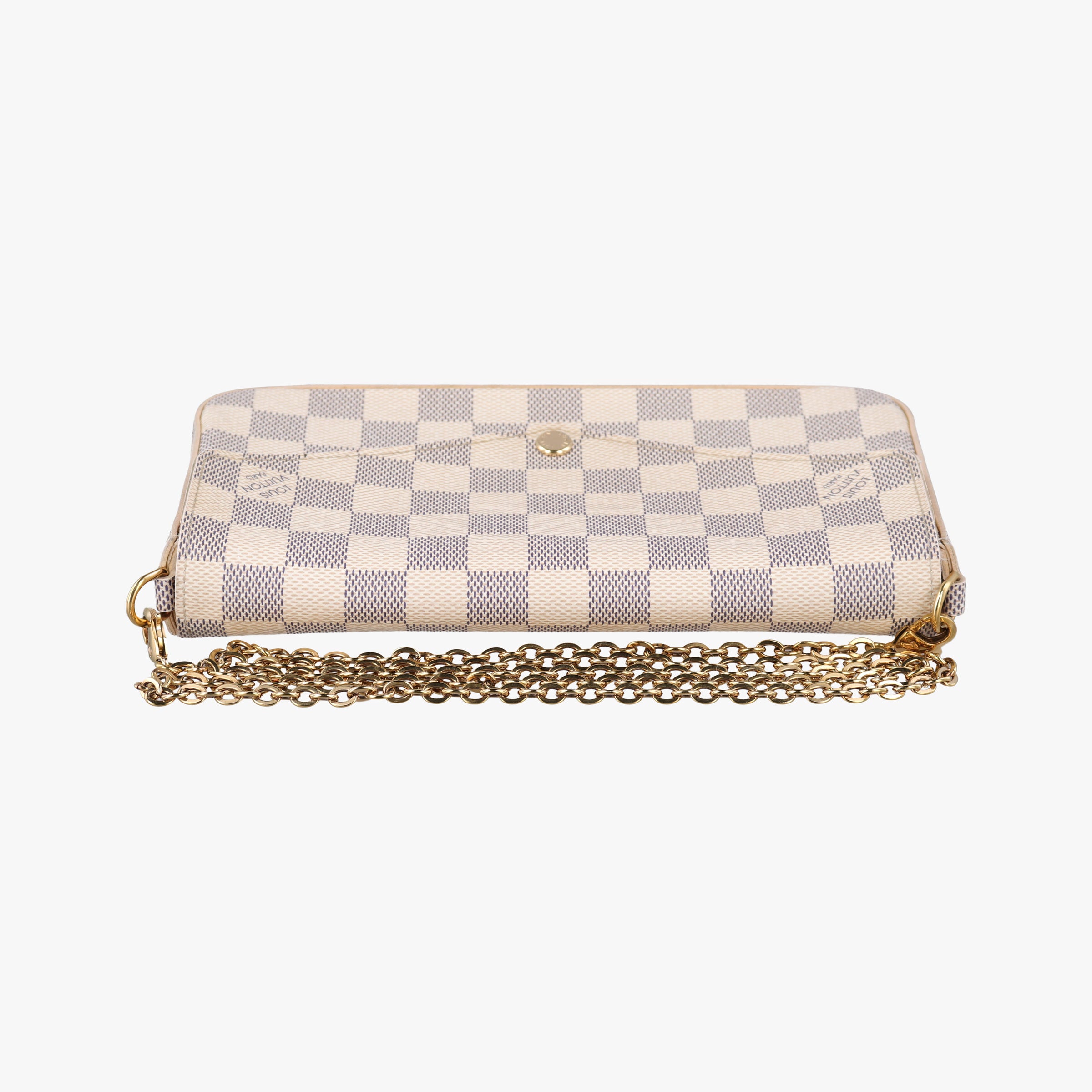 Pre-owned Louis Vuitton Pochette Felicie Azur Damier Canvas N63106 shoulderbag | stylenewstar