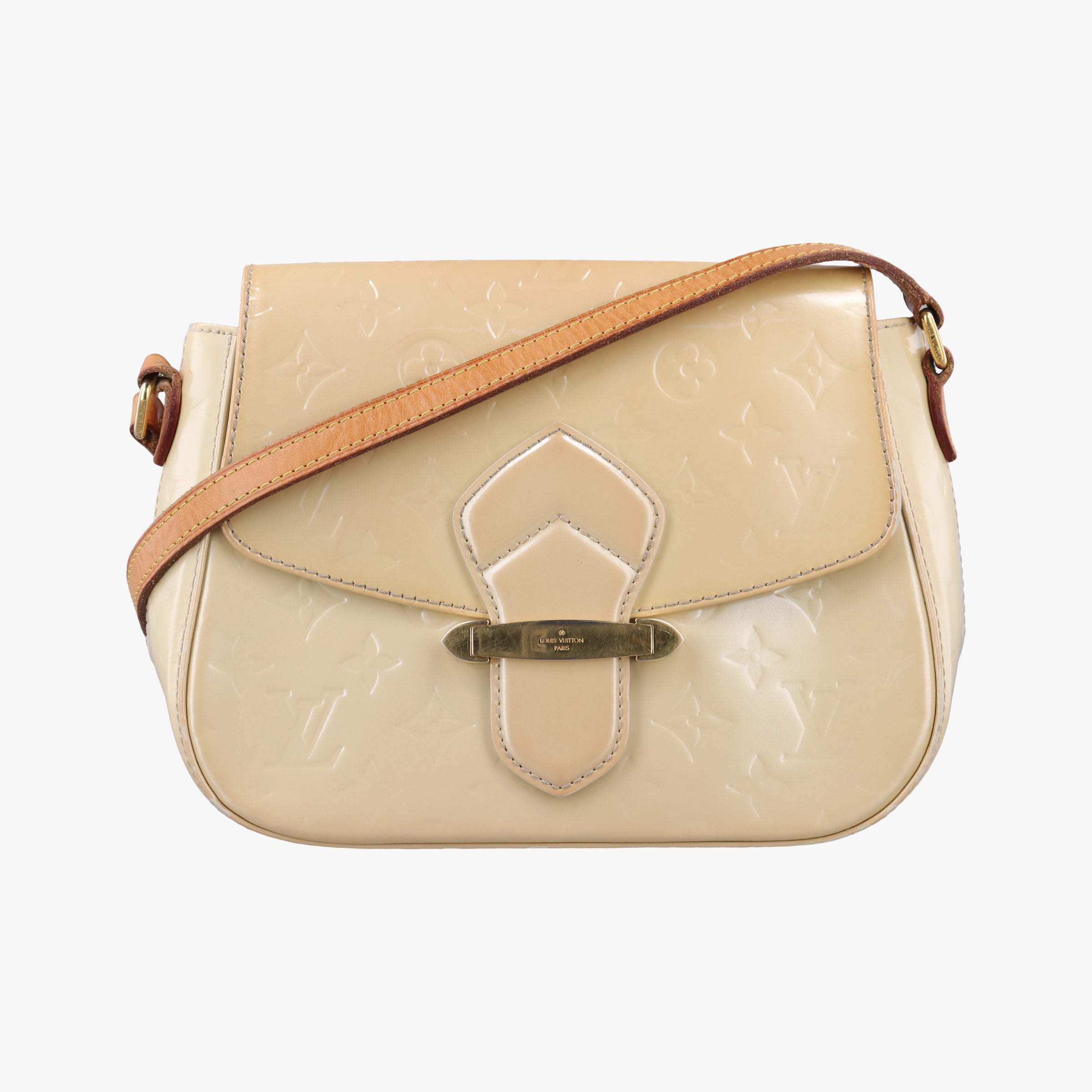 Pre-owned Louis Vuitton Bellflower PM Beige Vernis M91731 shoulderbag | stylenewstar