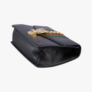 Pre-owned Gucci Sylvie Black Leather 421882 shoulderbag | stylenewstar