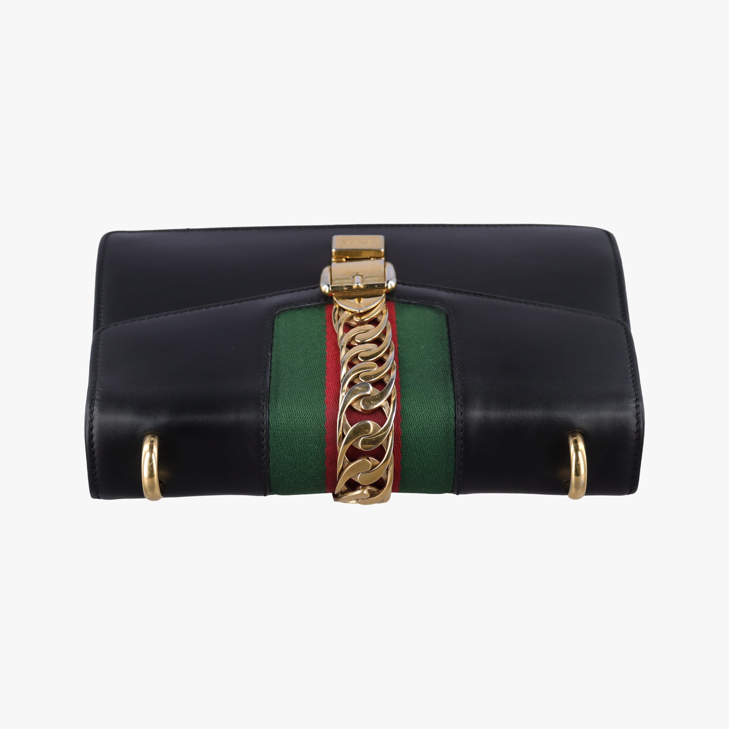 Pre-owned Gucci Sylvie Black Leather 421882 shoulderbag | stylenewstar