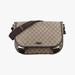 Pre-owned Gucci GG Plus Messenger Brown PVC coated canvas×Leather 201732 shoulderbag | stylenewstar