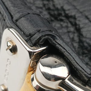 Secondhand Gucci Bamboo Bar Hobo Black Leather 257090 handbag | stylenewstar