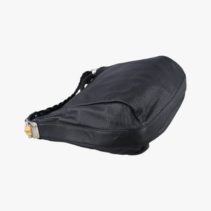 Secondhand Gucci Bamboo Bar Hobo Black Leather 257090 handbag | stylenewstar