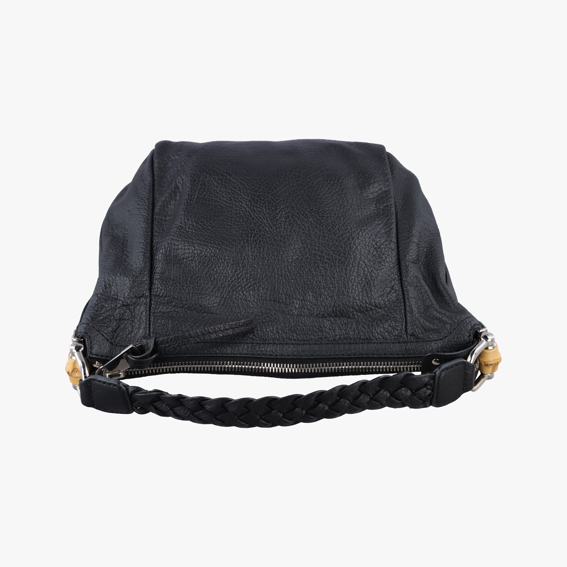 Secondhand Gucci Bamboo Bar Hobo Black Leather 257090 handbag | stylenewstar