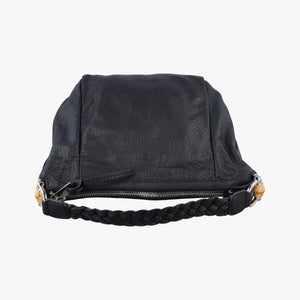 Secondhand Gucci Bamboo Bar Hobo Black Leather 257090 handbag | stylenewstar