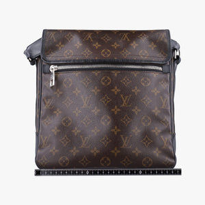 Pre-owned Louis Vuitton BASS MM brown Monogram Macassar M56715 shoulderbag | stylenewstar