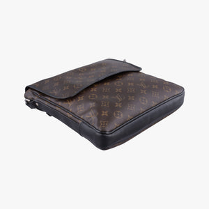Pre-owned Louis Vuitton BASS MM brown Monogram Macassar M56715 shoulderbag | stylenewstar