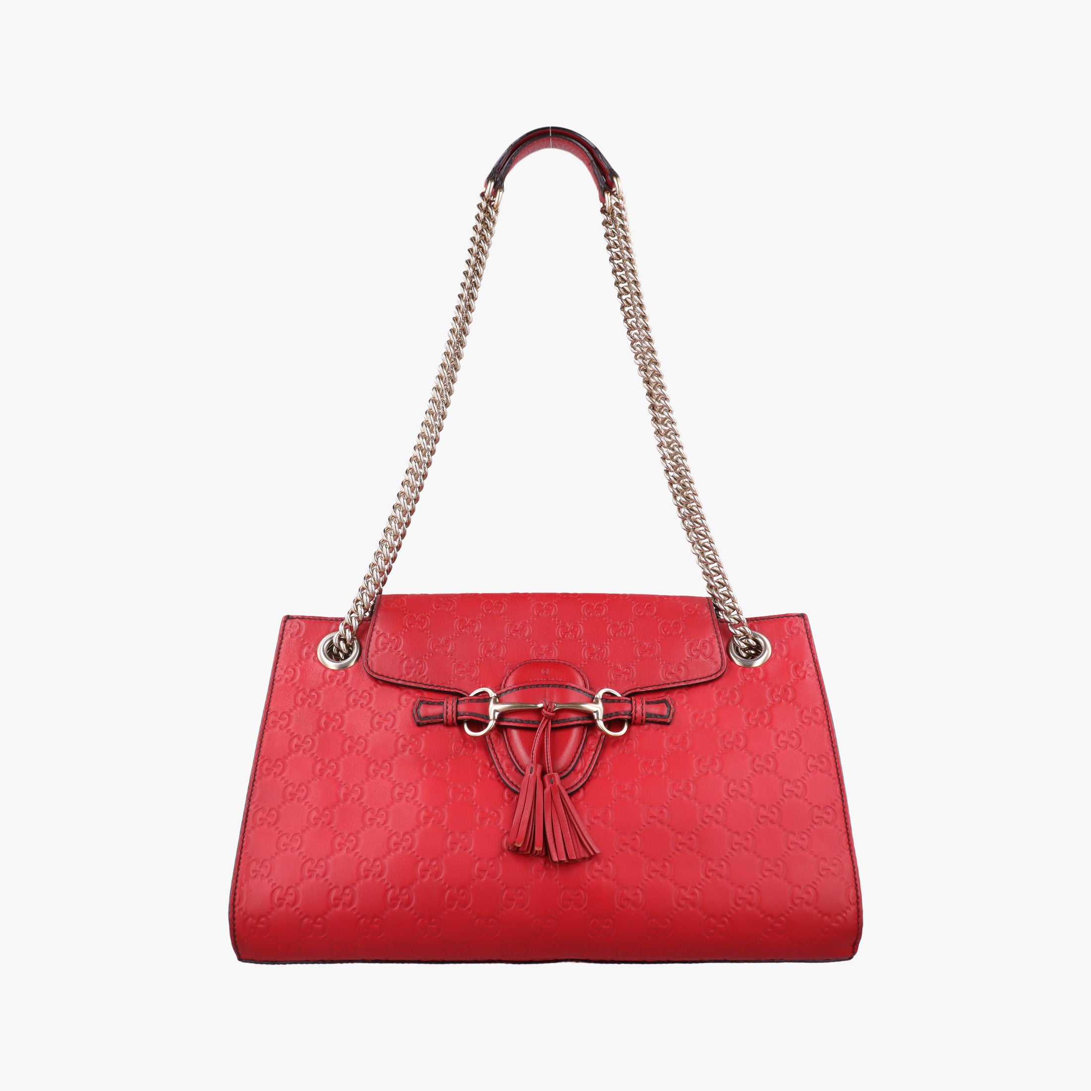 Secondhand Gucci Emily Red Leather 295403 shoulderbag | stylenewstar