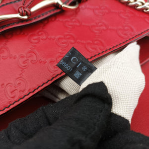 Secondhand Gucci Emily Red Leather 295403 shoulderbag | stylenewstar