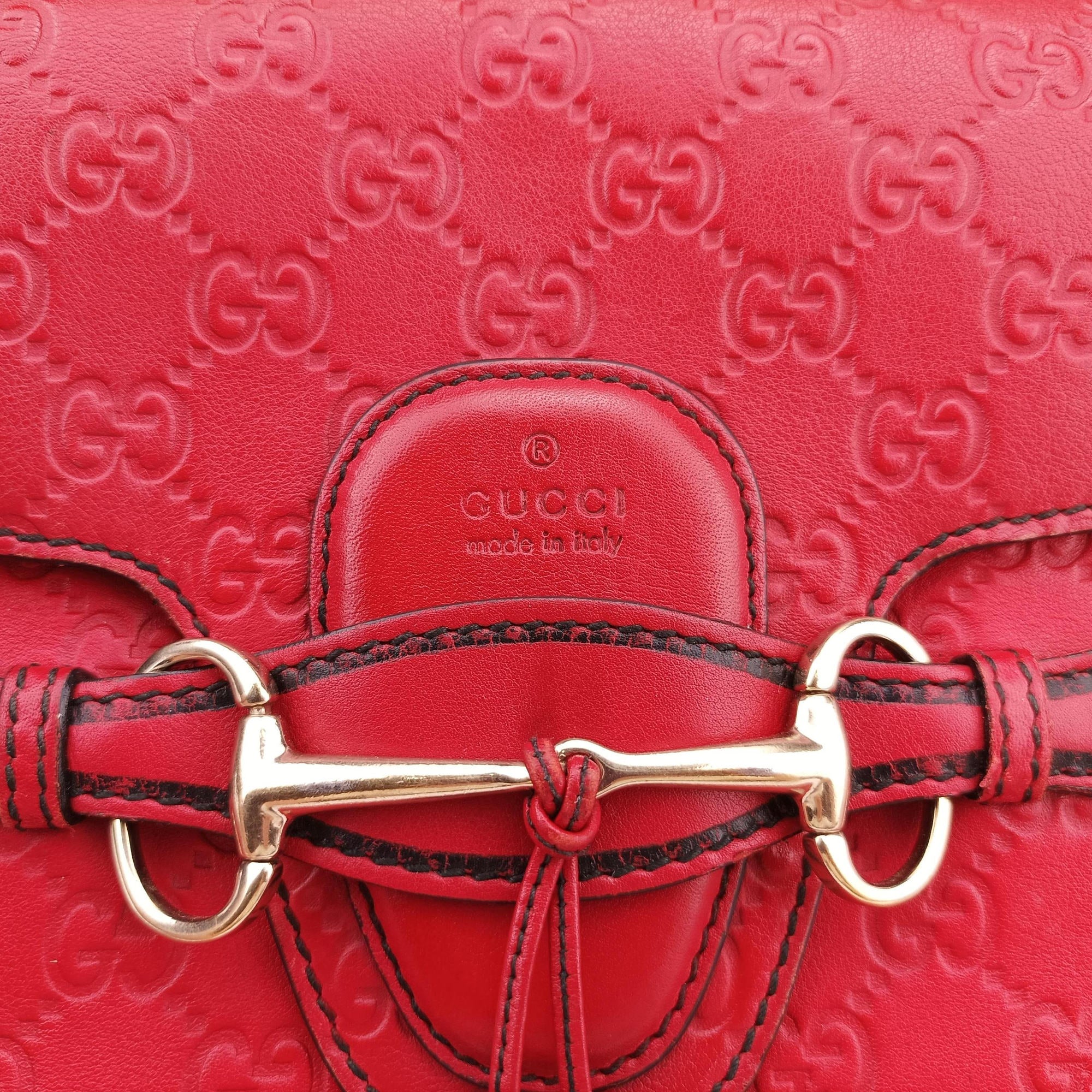Secondhand Gucci Emily Red Leather 295403 shoulderbag | stylenewstar