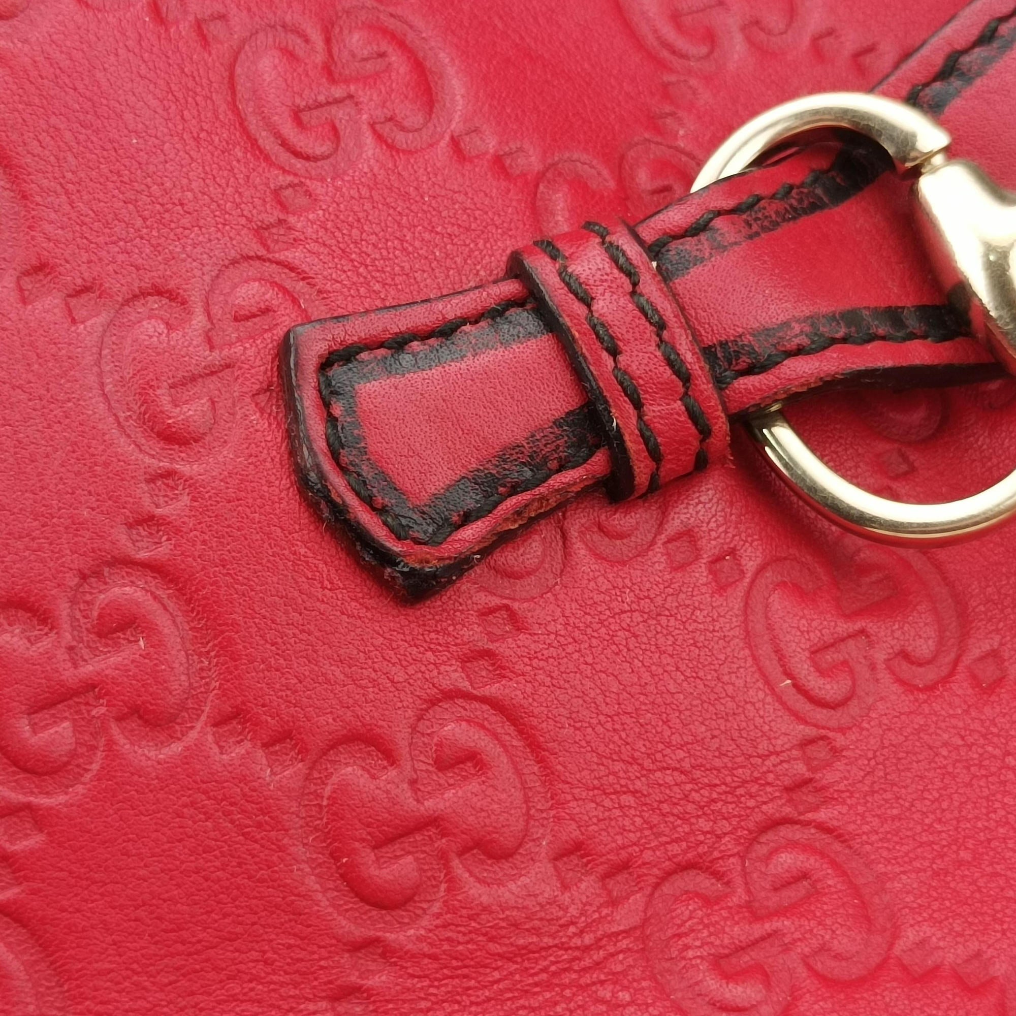 Secondhand Gucci Emily Red Leather 295403 shoulderbag | stylenewstar