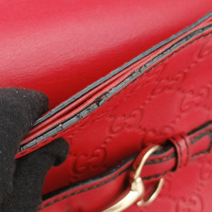 Secondhand Gucci Emily Red Leather 295403 shoulderbag | stylenewstar
