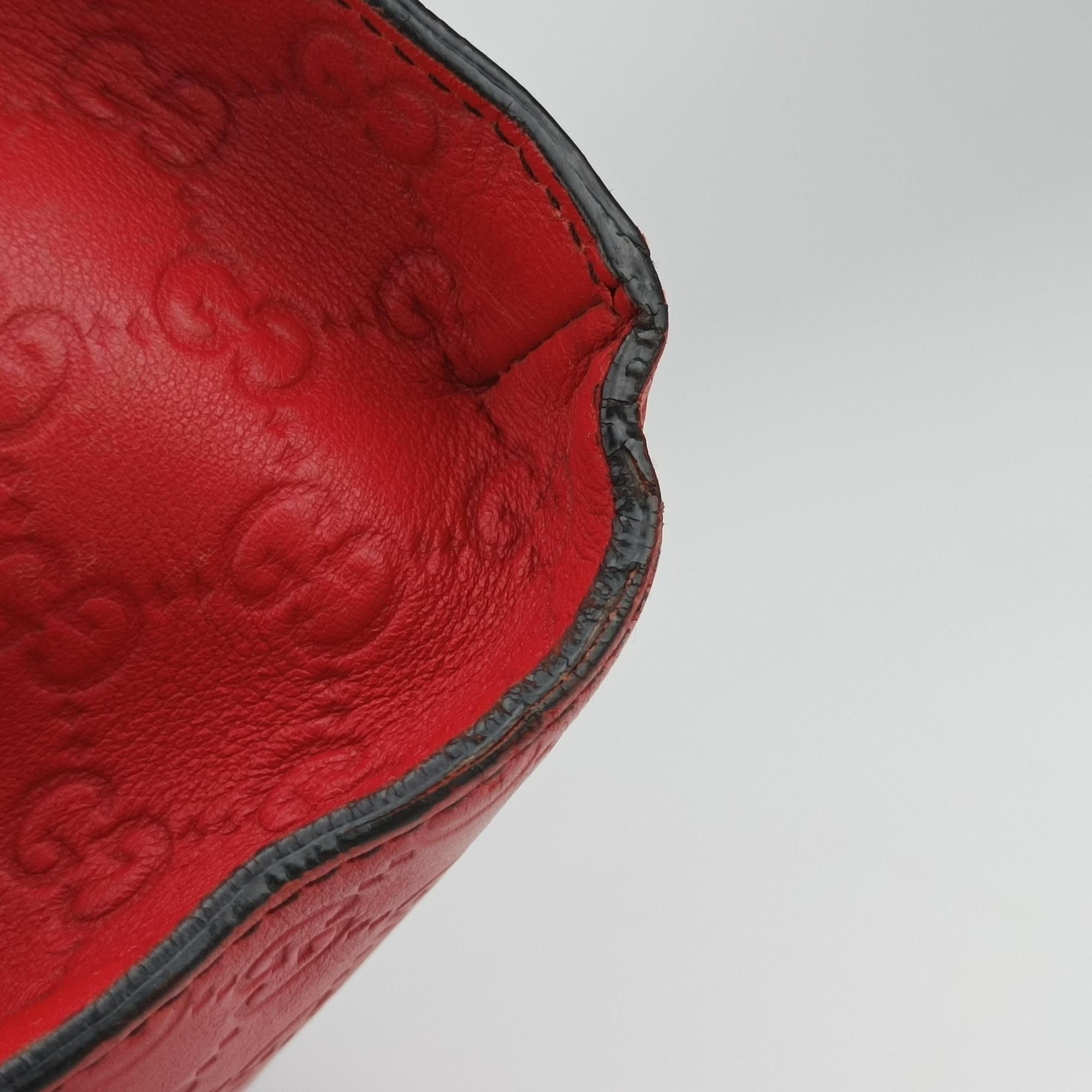 Secondhand Gucci Emily Red Leather 295403 shoulderbag | stylenewstar