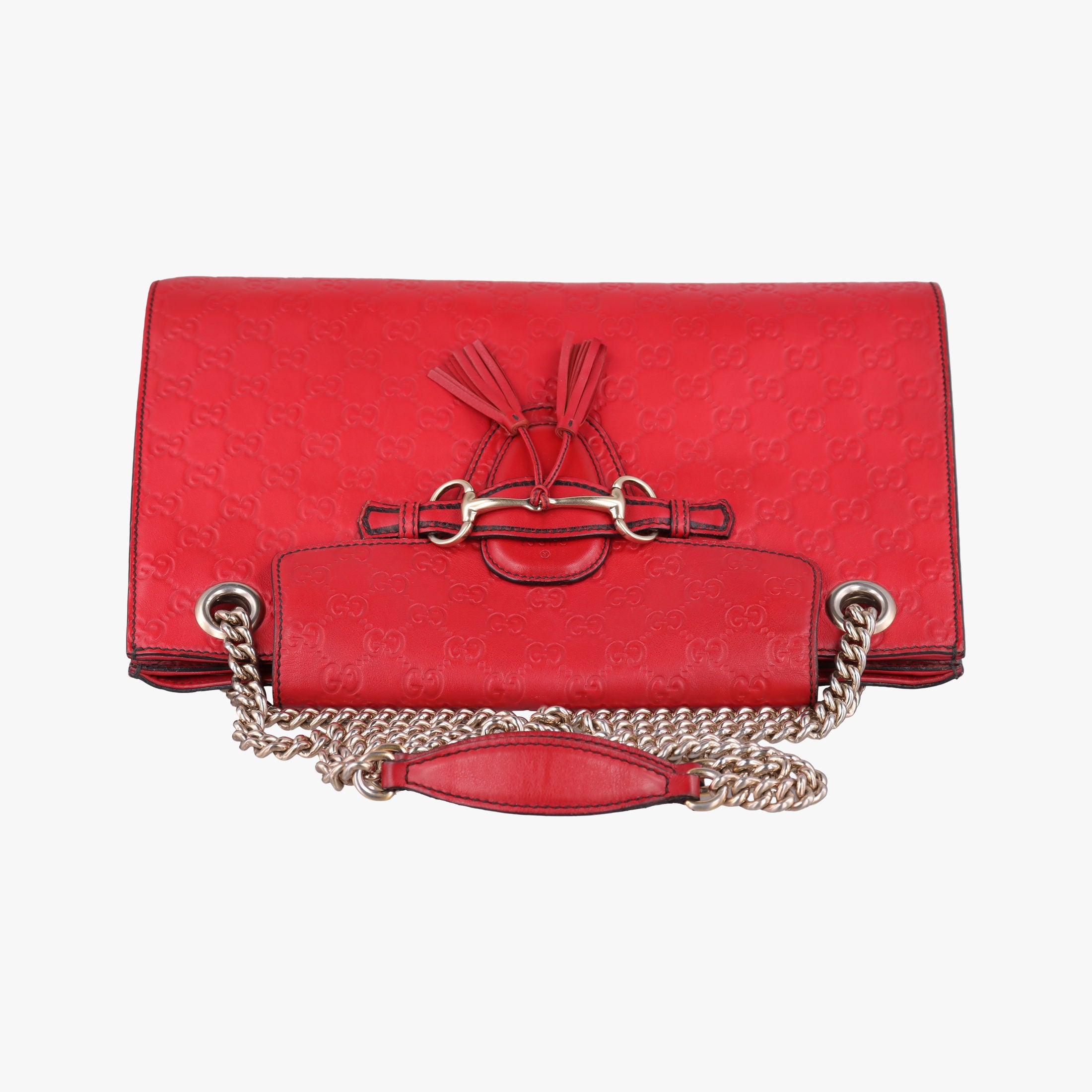 Secondhand Gucci Emily Red Leather 295403 shoulderbag | stylenewstar