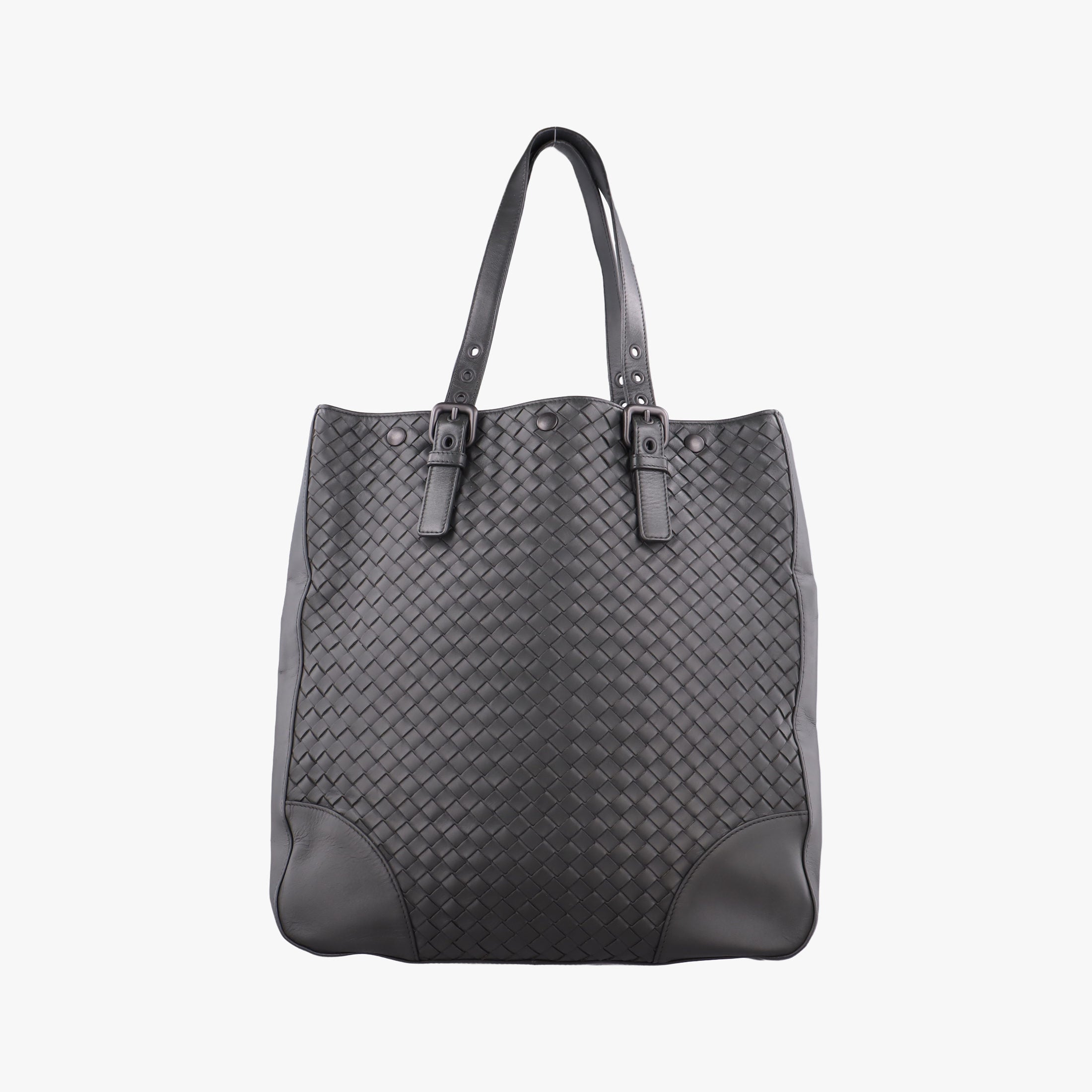 Secondhand Bottega Veneta Intrecciato Shopper Acatl Grey lambskin  shoulderbag | stylenewstar