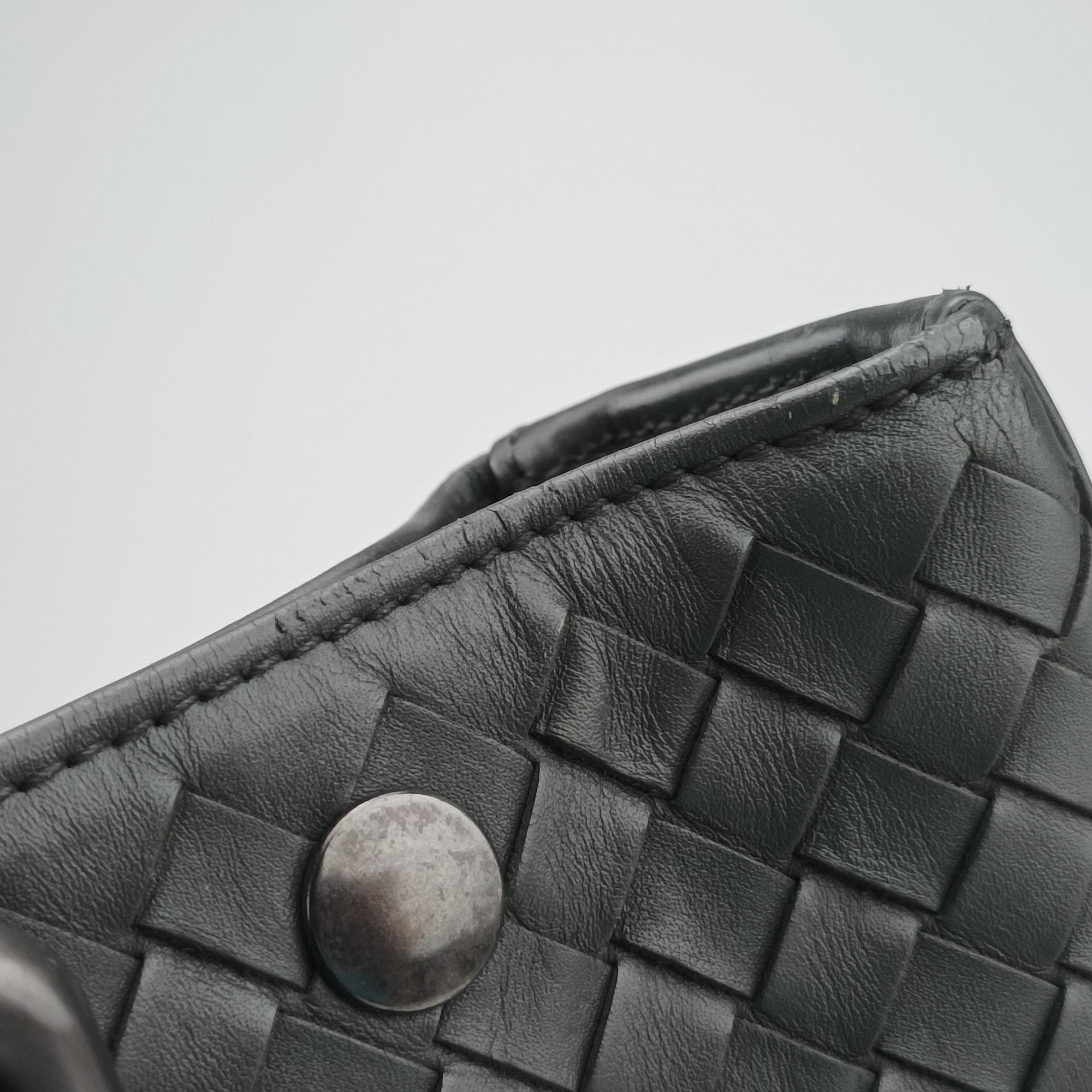 Secondhand Bottega Veneta Intrecciato Shopper Acatl Grey lambskin  shoulderbag | stylenewstar