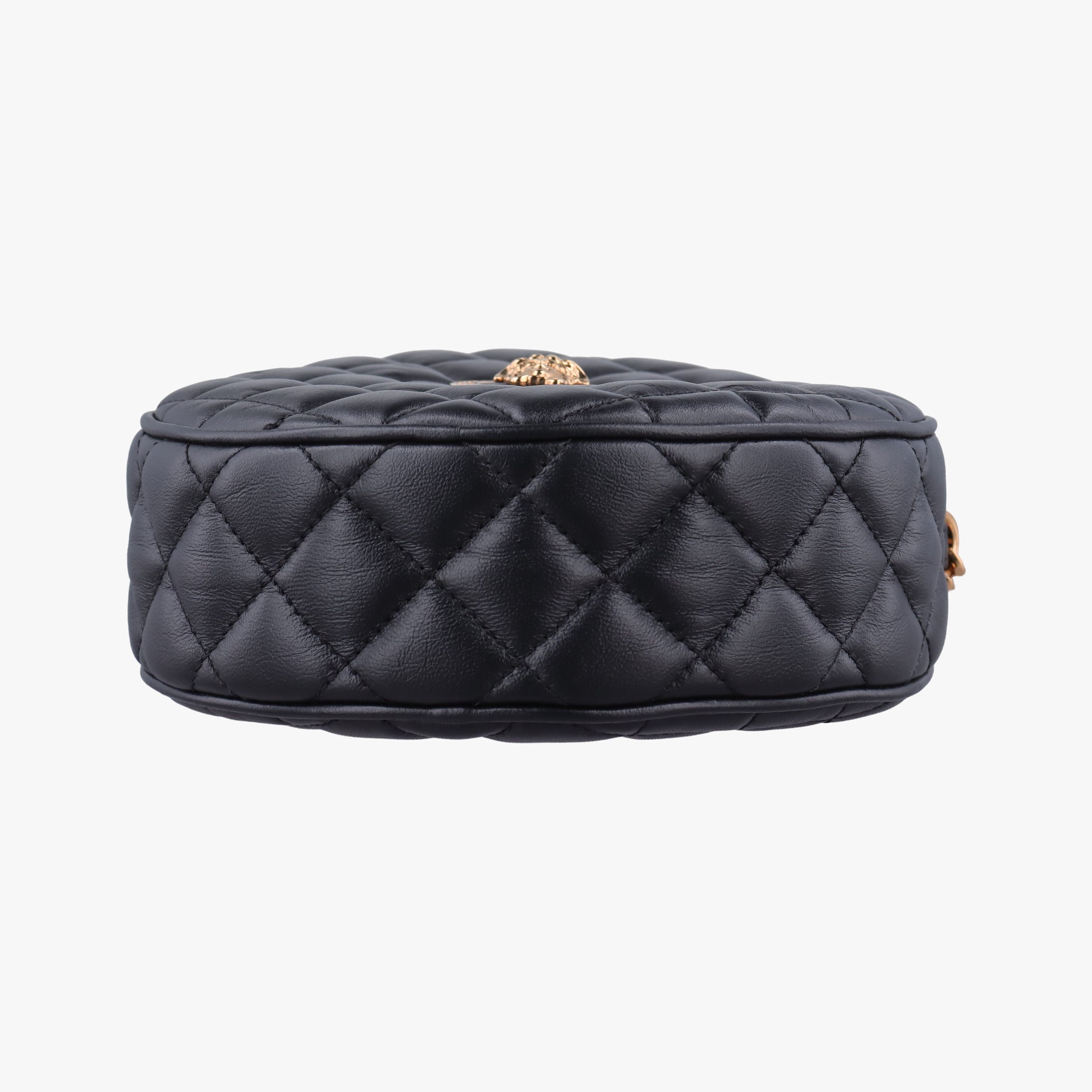 Pre-owned VERSACE Medusa Black Leather  shoulderbag | stylenewstar