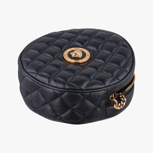 Pre-owned VERSACE Medusa Black Leather  shoulderbag | stylenewstar