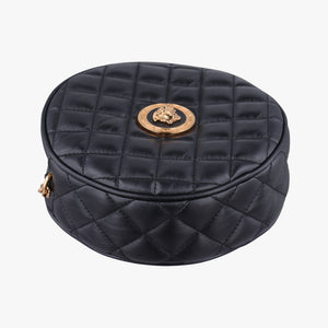 Pre-owned VERSACE Medusa Black Leather  shoulderbag | stylenewstar
