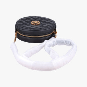 Pre-owned VERSACE Medusa Black Leather  shoulderbag | stylenewstar