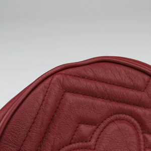 Pre-owned Gucci GG Marmont Red Leather 550154 shoulderbag | stylenewstar